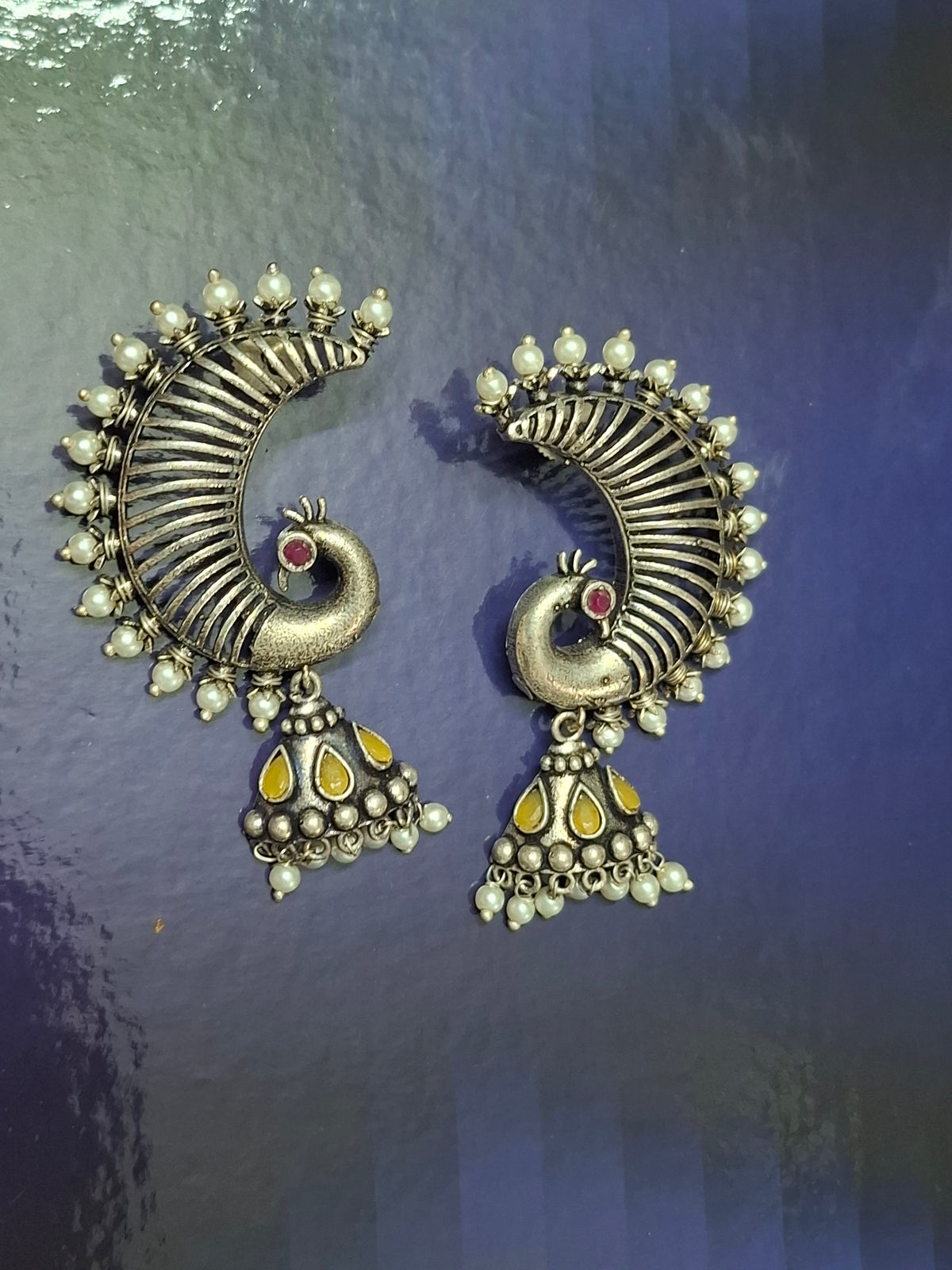 Peacock Pearl Earrings
