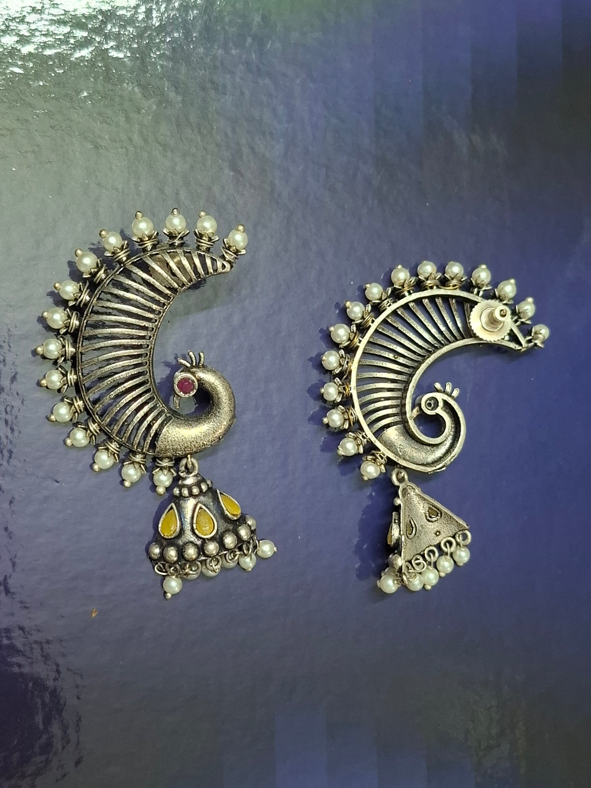Peacock Pearl Earrings