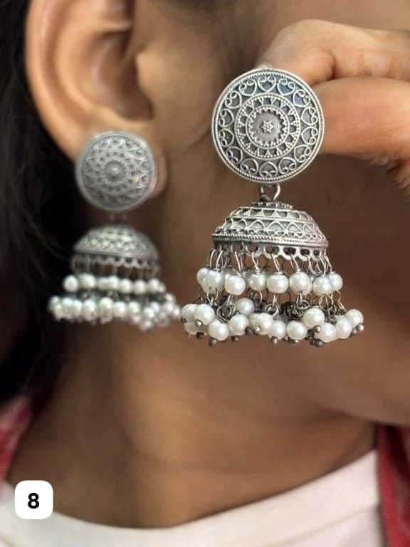 Double layered Pearl Jhumkas