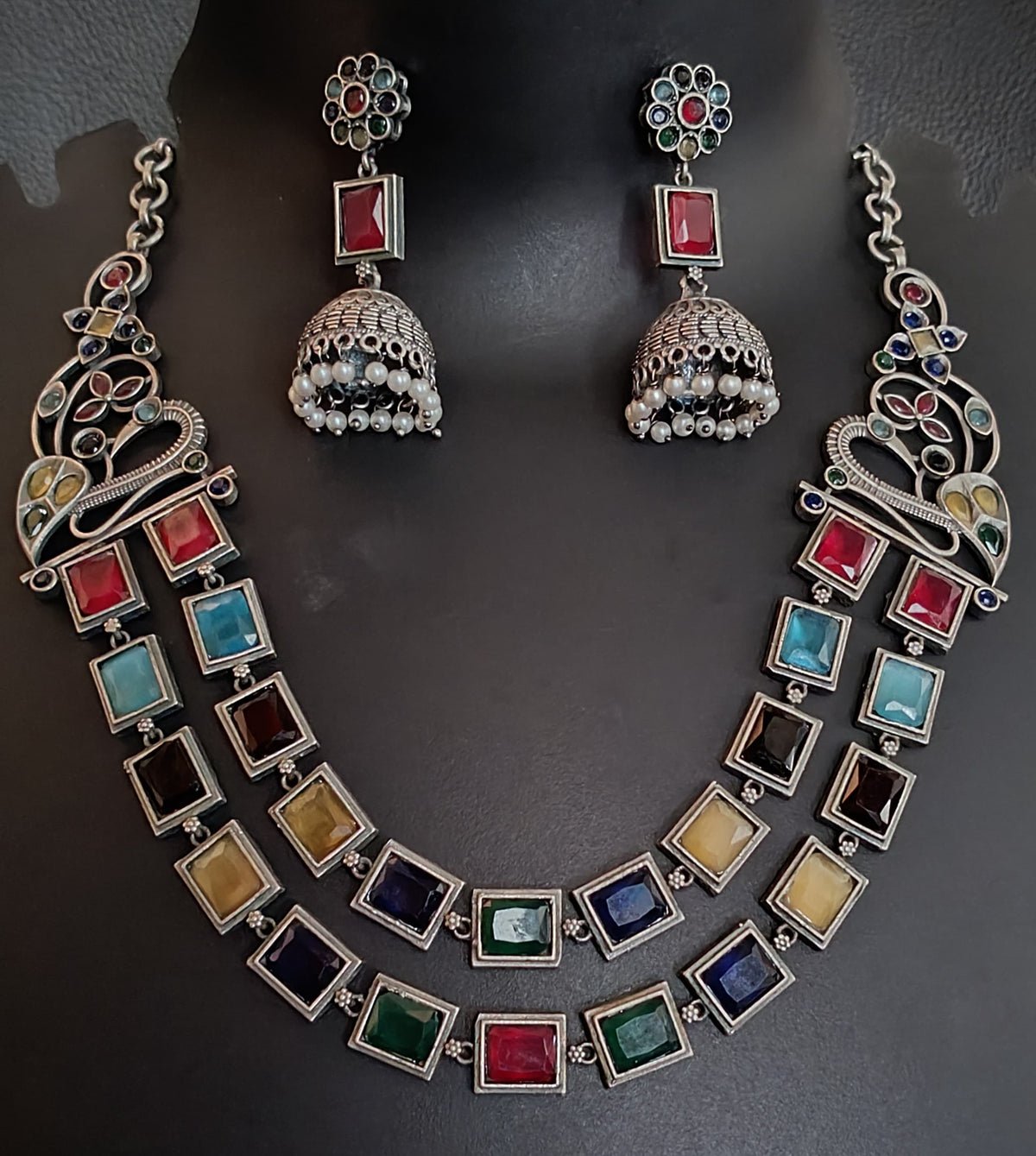Multicolour Double layered Set