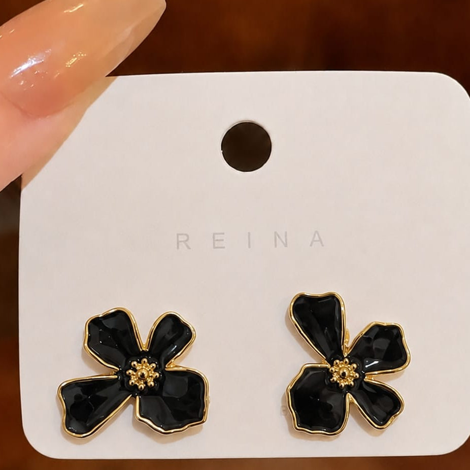 Anti Tarnish Enamalled Flower Studs