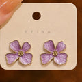 Anti Tarnish Enamalled Flower Studs
