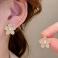 Enamalled Anti Tarnish Flower Studs